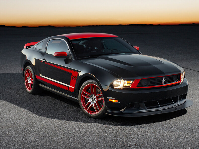 Black and Red Mustang — Dramatic, Sunset