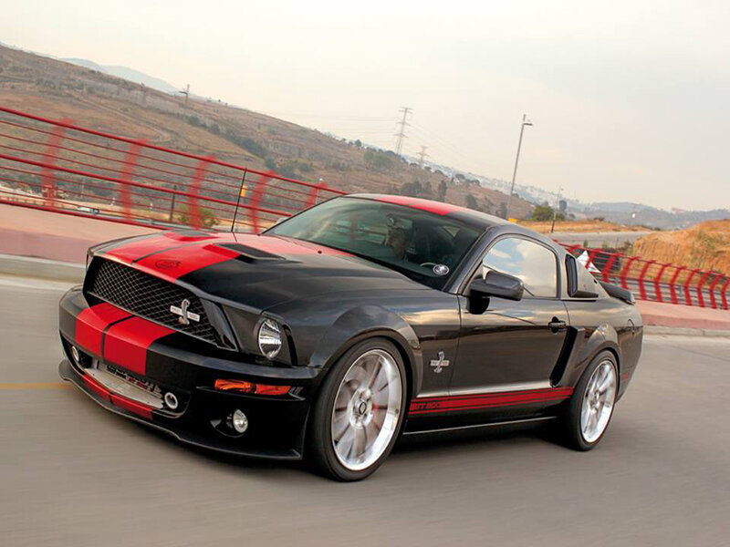 Black and Red Mustang — Dynamic, Afternoon, Photograph