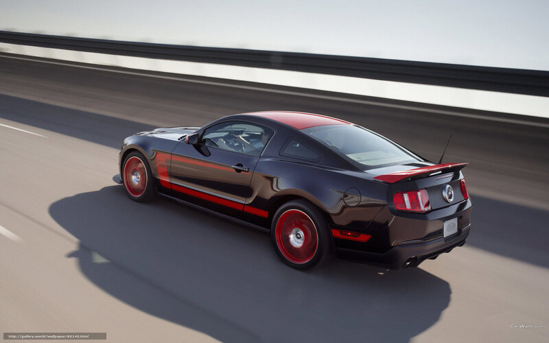 black and red mustang on highway
