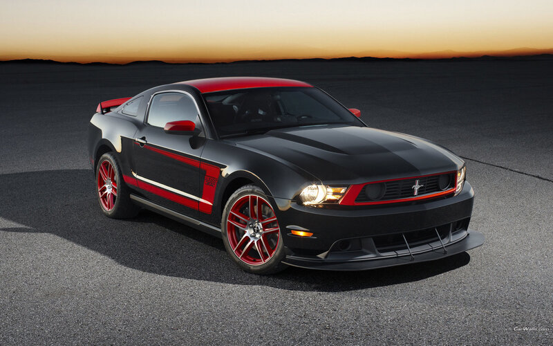 Black and Red Mustang