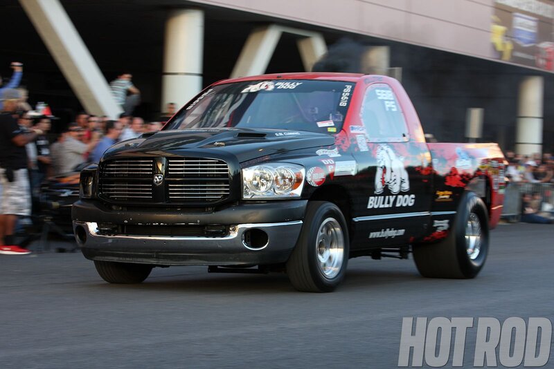 Black and Red Pickup Truck — Dynamic