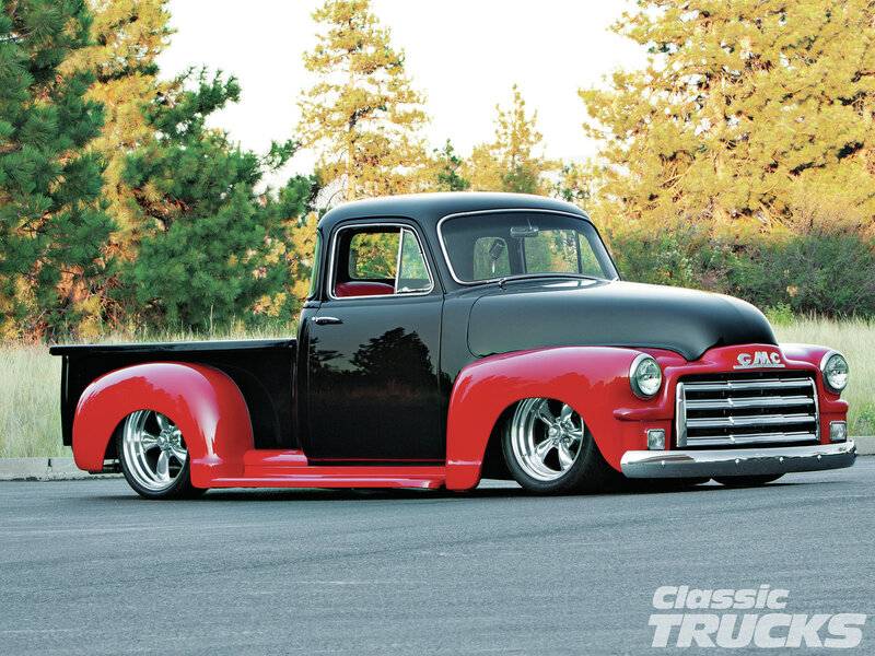 Black and Red Pickup Truck