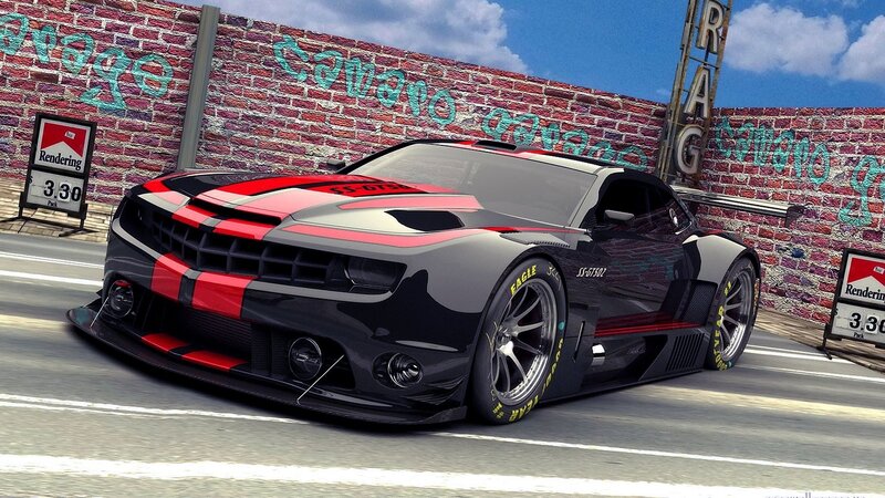 Black and Red Race Car — Afternoon
