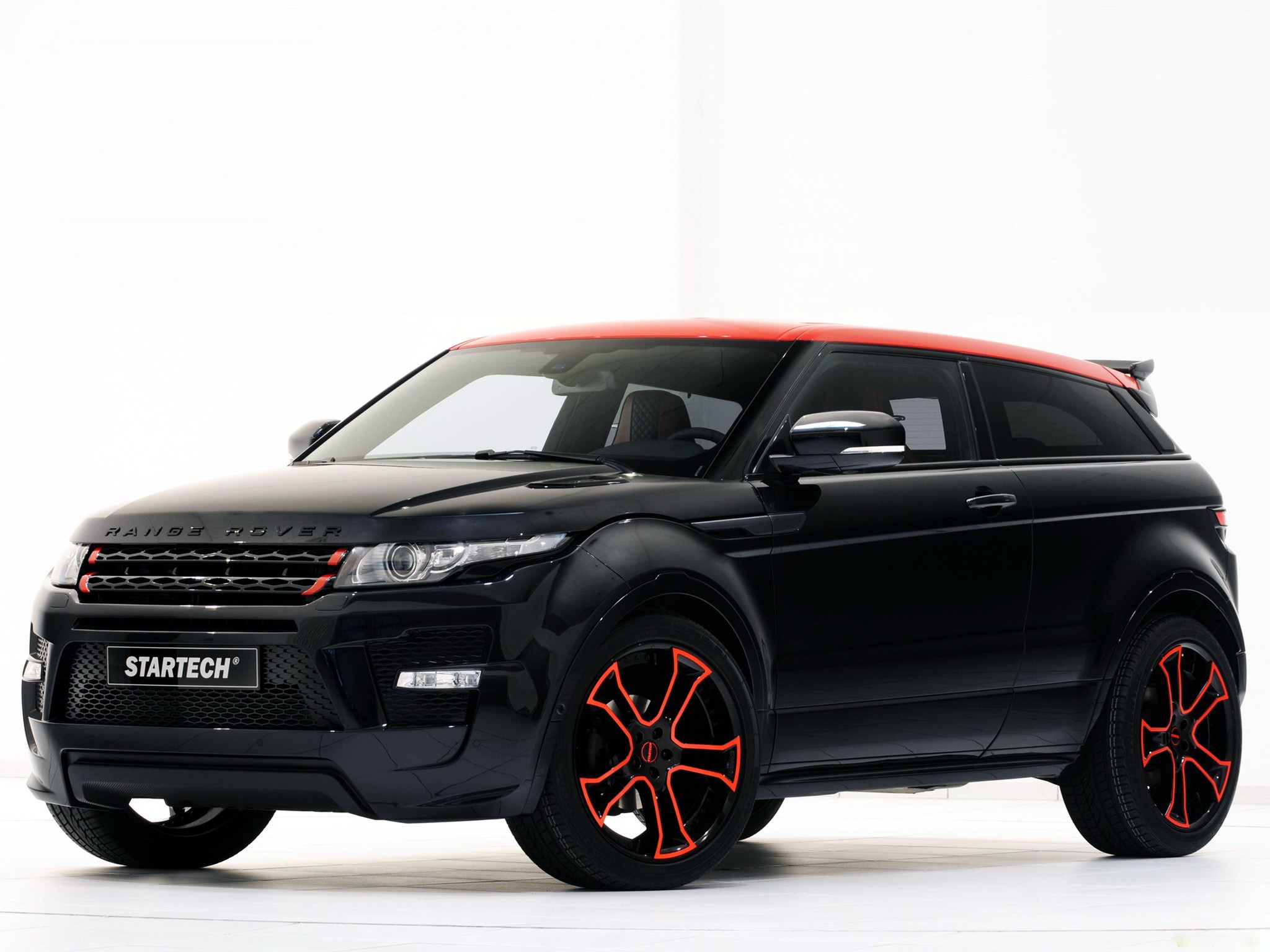 Black and red Range Rover