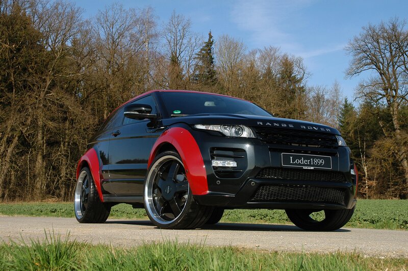 Black and red Range Rover