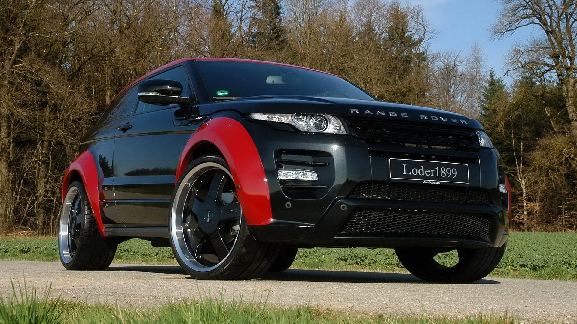 Black and red Range Rover