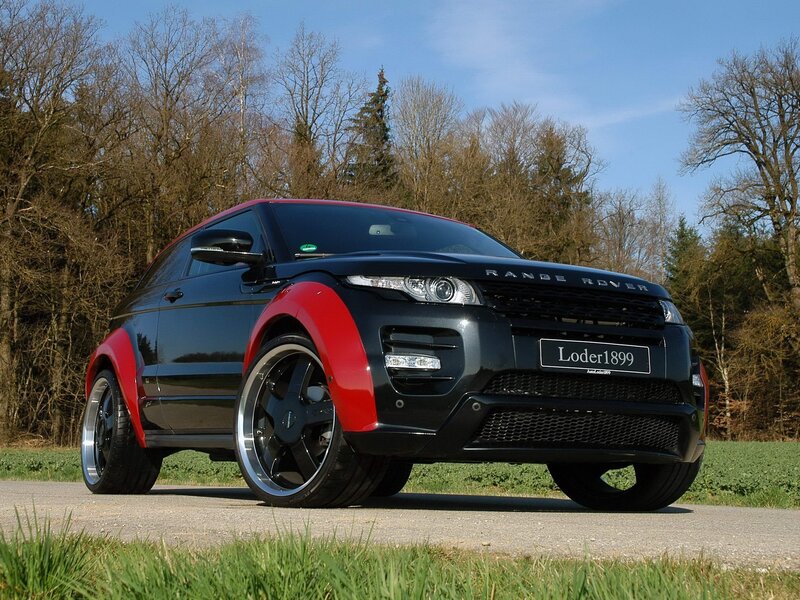 Black and red Range Rover