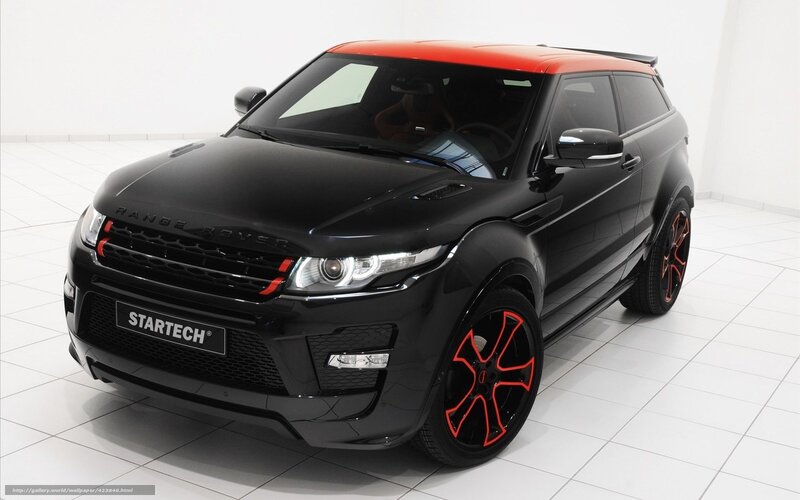 Black and red Range Rover