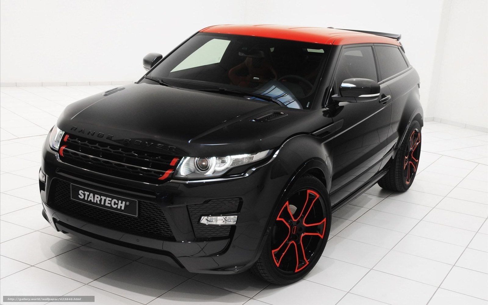 Black and red Range Rover