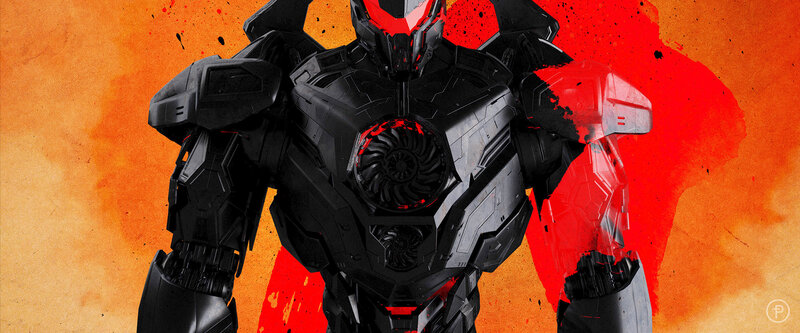 Black and Red Robot