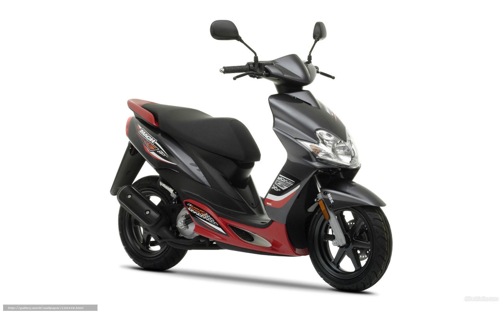 black and red scooter