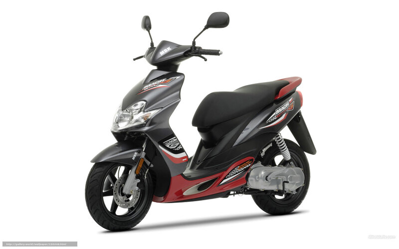 Black and Red Scooter — Neutral, Photograph, Seat