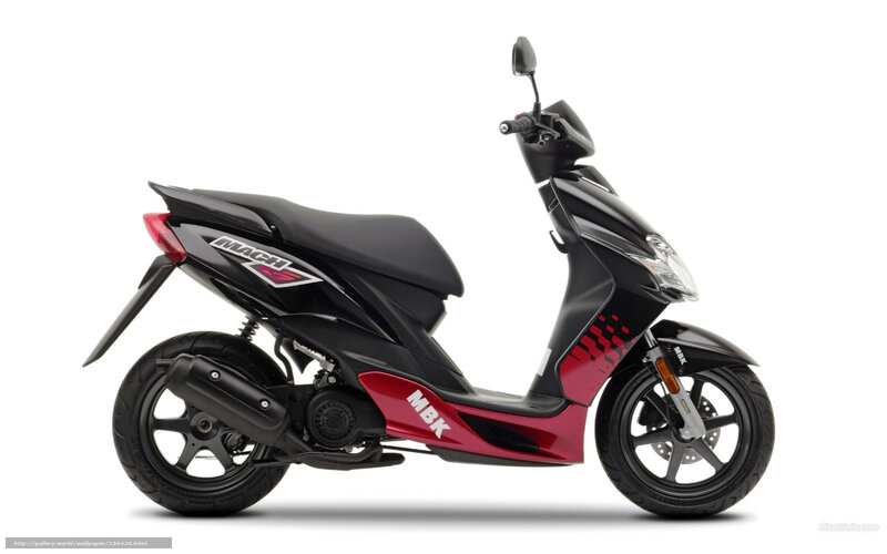 Black and red scooter