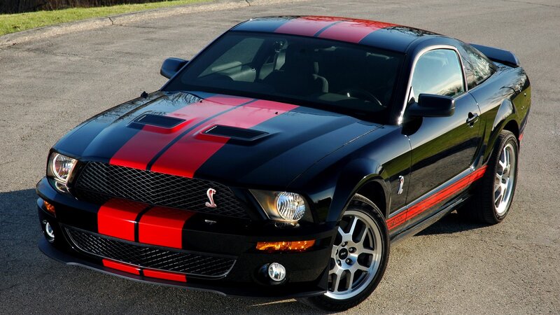 Black and red Shelby Mustang