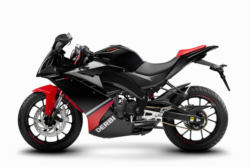 Black and red sport motorcycle