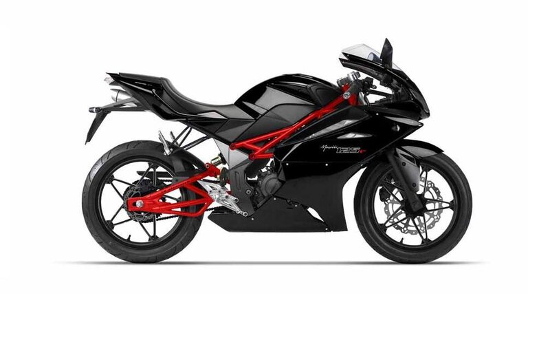 black and red sport motorcycle