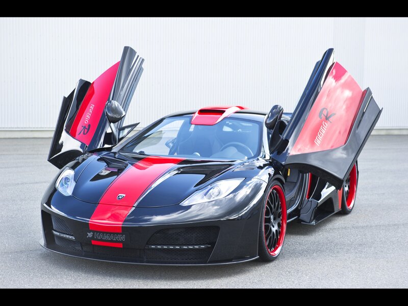 Black and red sports car