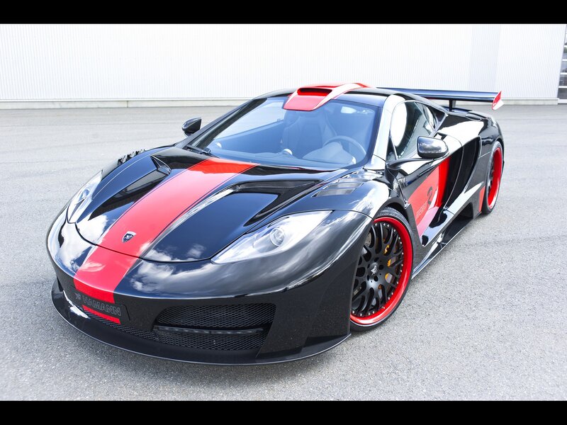 black and red sports car