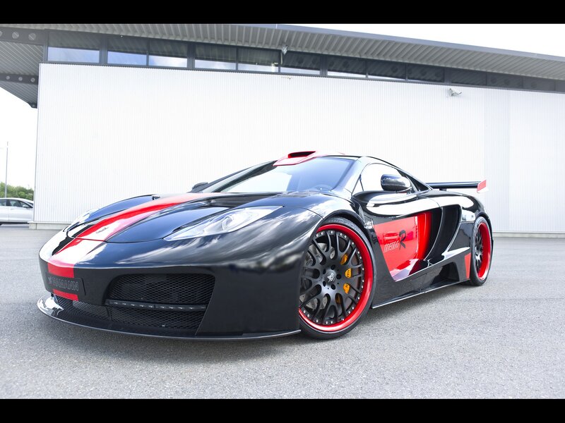 Black and red sports car