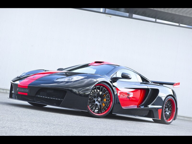 black and red sports car