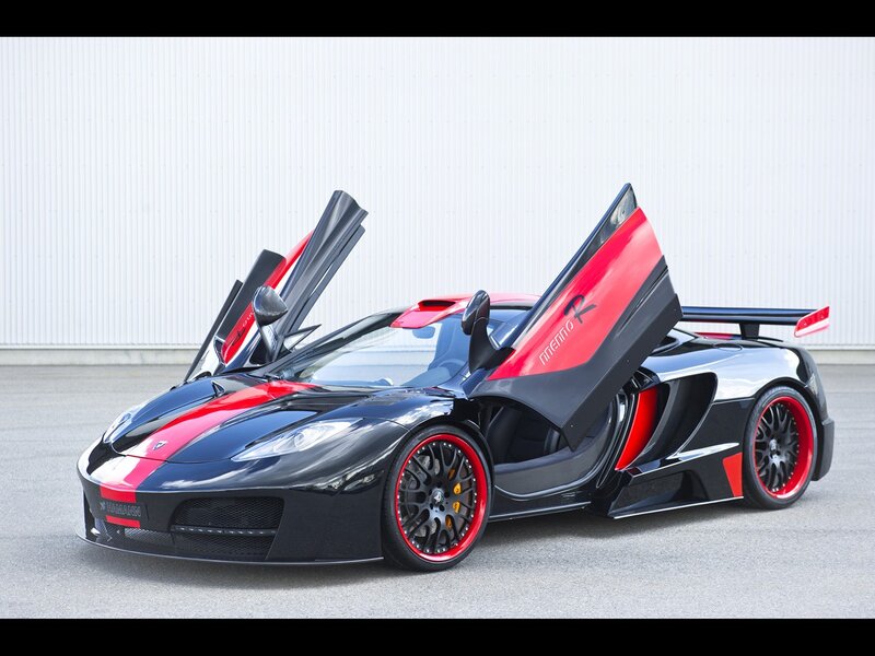 black and red sports car