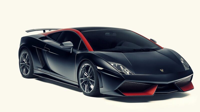 black and red sports car