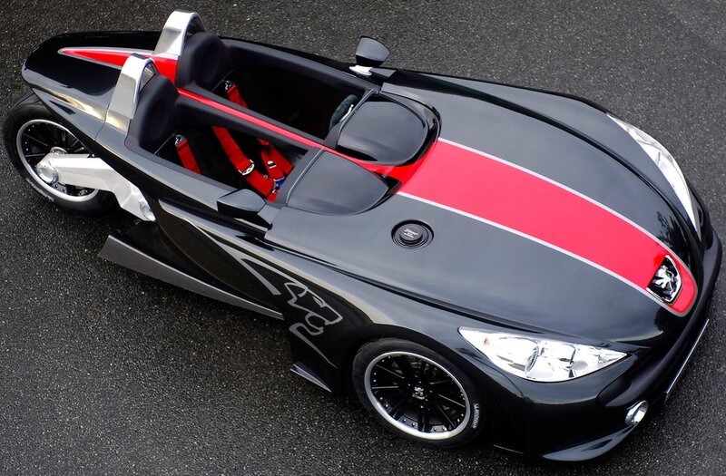 Black and red sports car