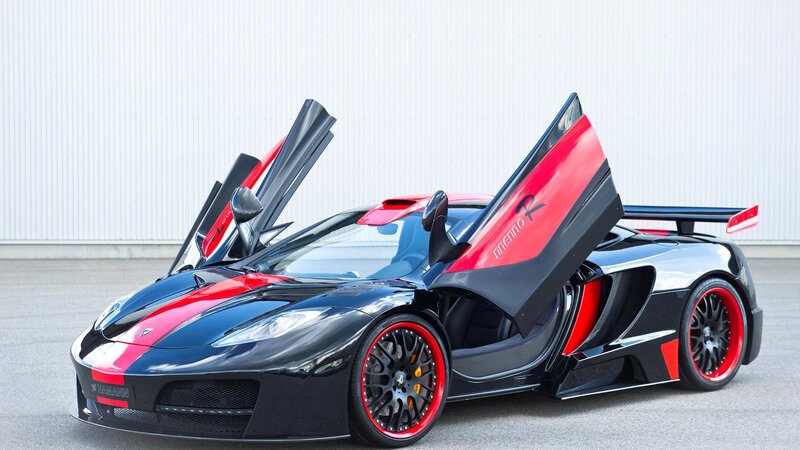 Black and red sports car