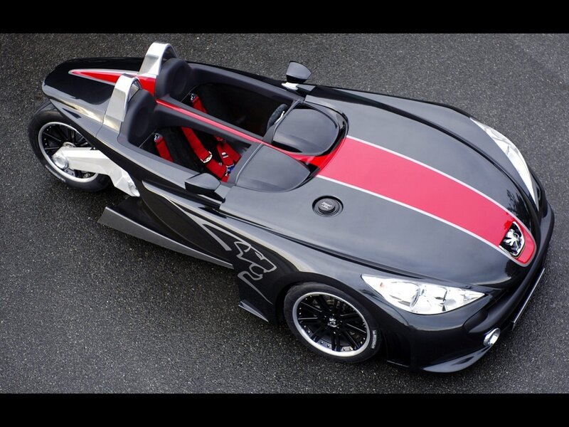 Black and red sports car