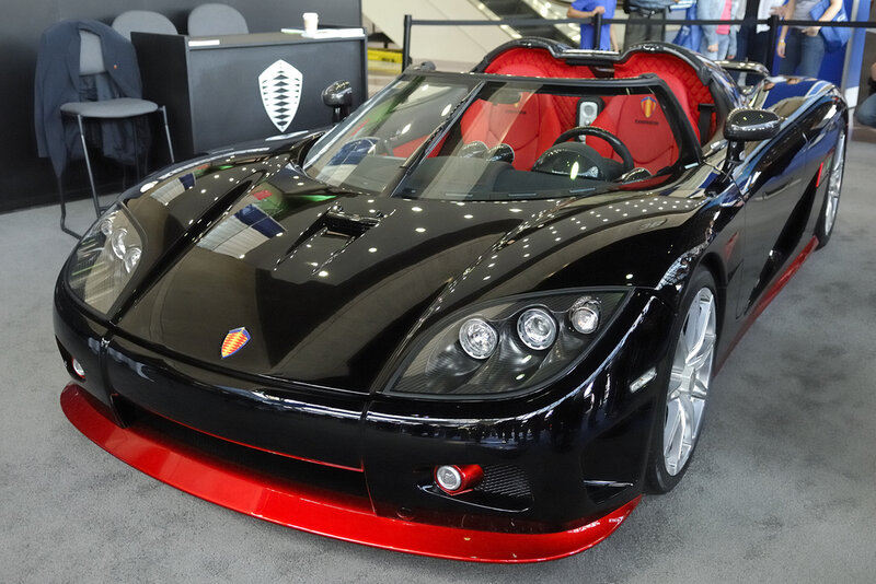 black and red sports car