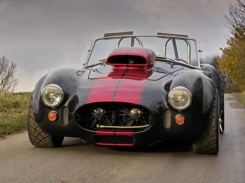 Black and red sports car