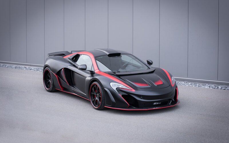 Black and red sports car