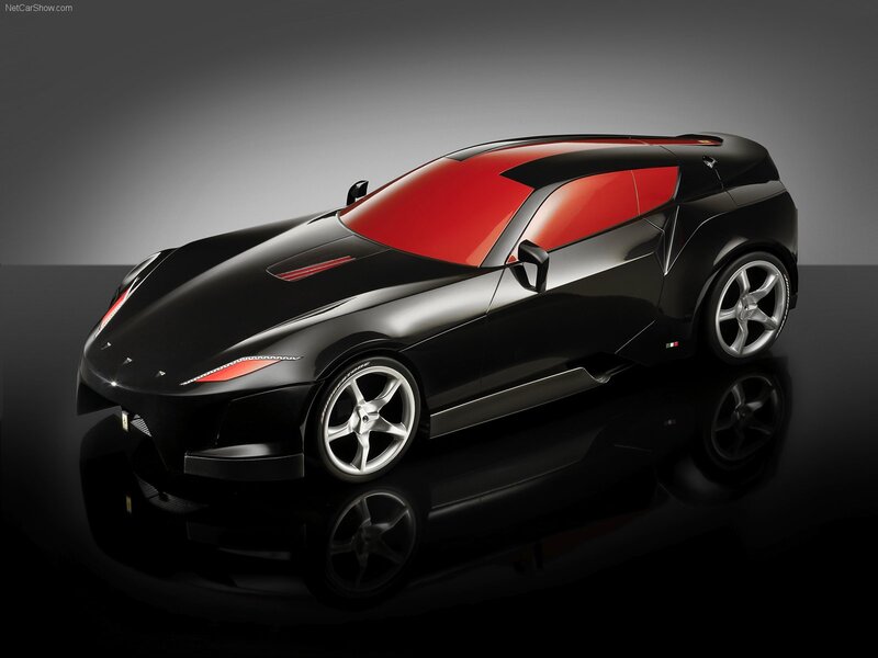 Black and red sports car concept