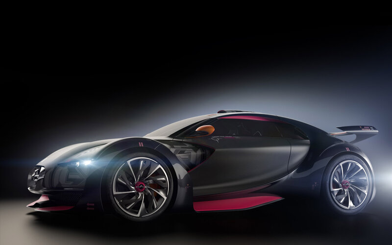 Black and Red Sports Car — Dramatic, 3d Render, Wheels