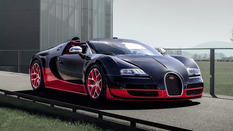 Black and Red Sports Car — Dramatic, Afternoon, Photograph, Building, Grass