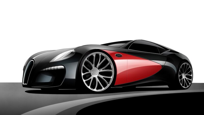 Black and Red Sports Car — Dramatic, Digital Art