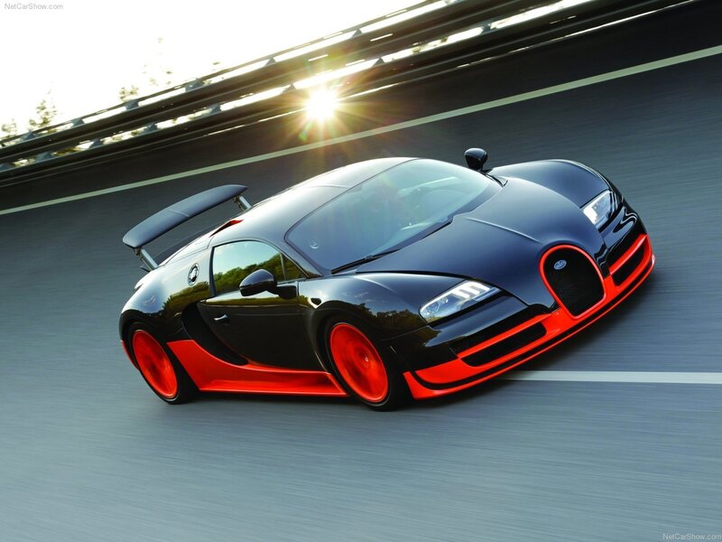 Black and Red Sports Car — Dynamic, Sunset