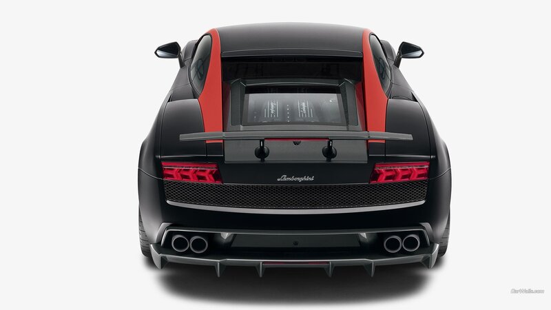 Black and Red Sports Car — Neutral, Photograph, Rear View