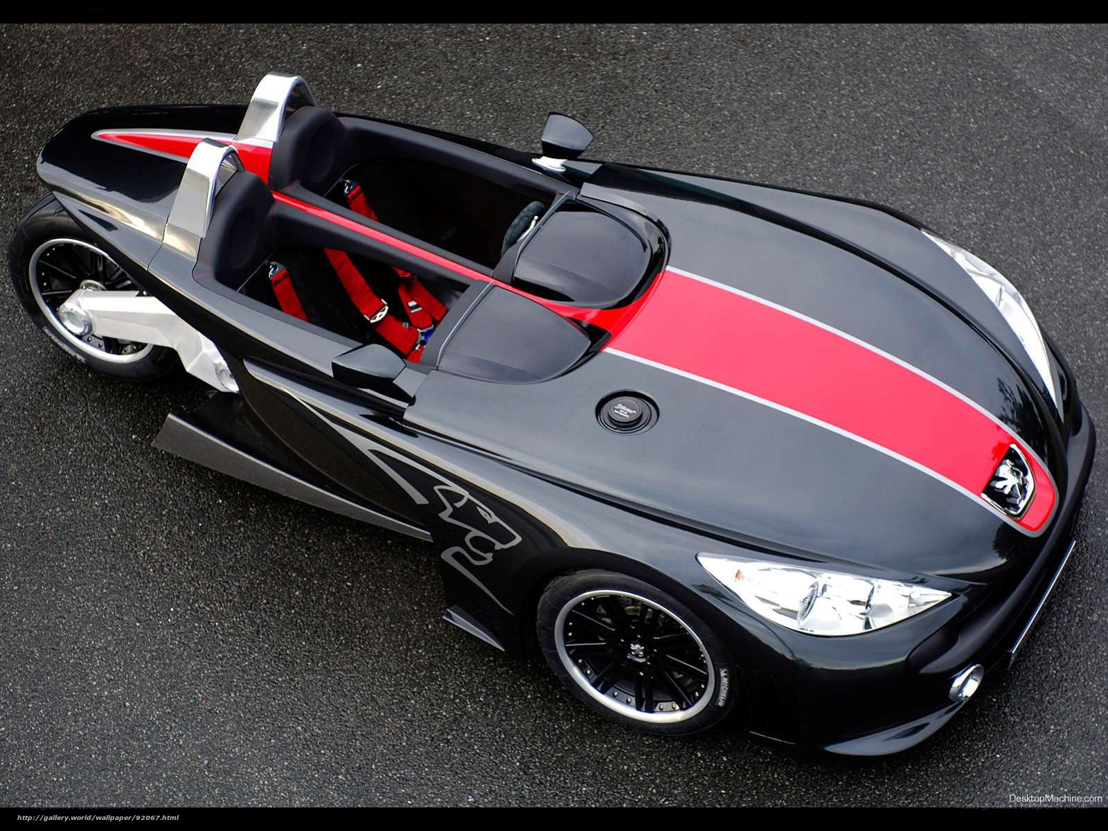 black and red sports car
