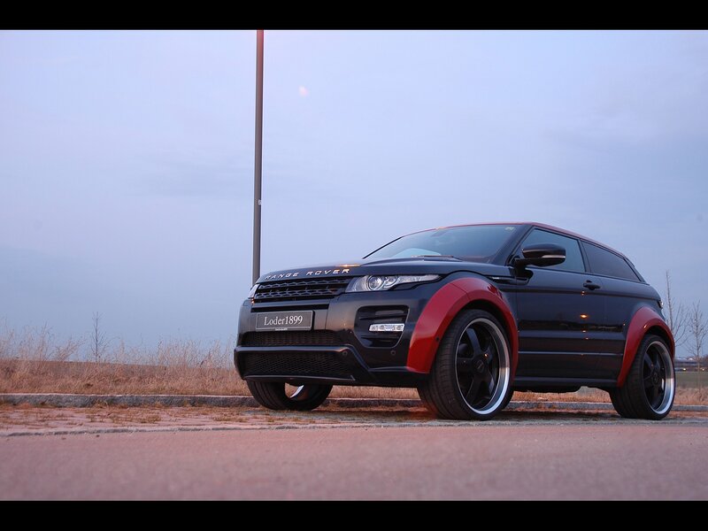 Black and Red SUV — Calm, Sunset