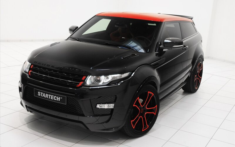 Black and Red SUV — Neutral, Photograph, Car, Wheels, Roof