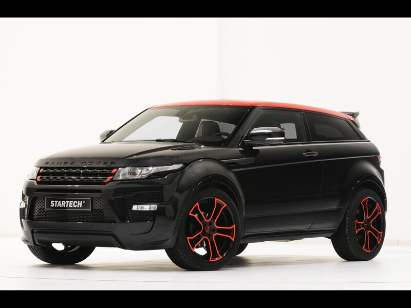 Black and Red SUV — Roof