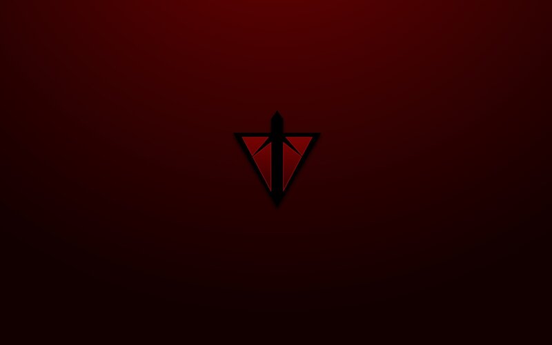 Black and Red Symbol