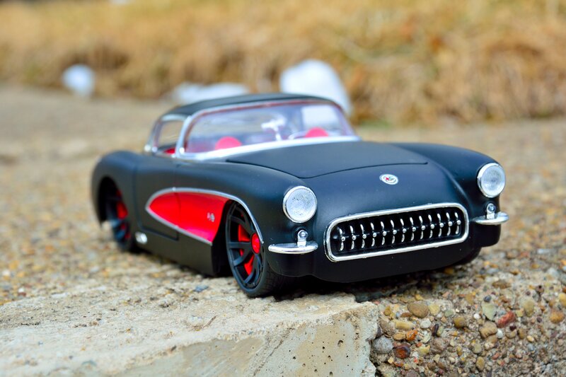 Black and Red Toy Car — Calm, Photograph