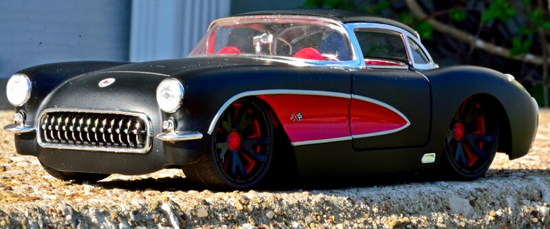 Black and Red Toy Car — Neutral
