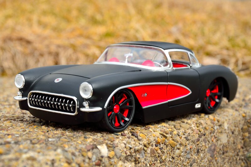 Black and Red Toy Car