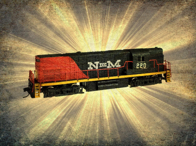 Black and Red Train Engine