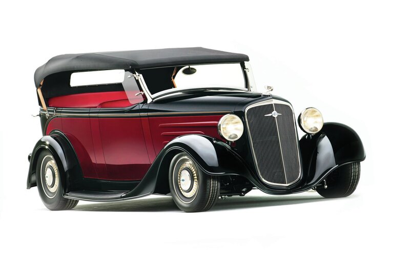 Black and Red Vintage Car — Classic, Photograph, Convertible Top
