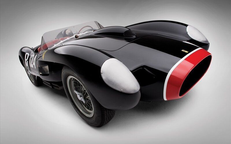 Black and red vintage race car