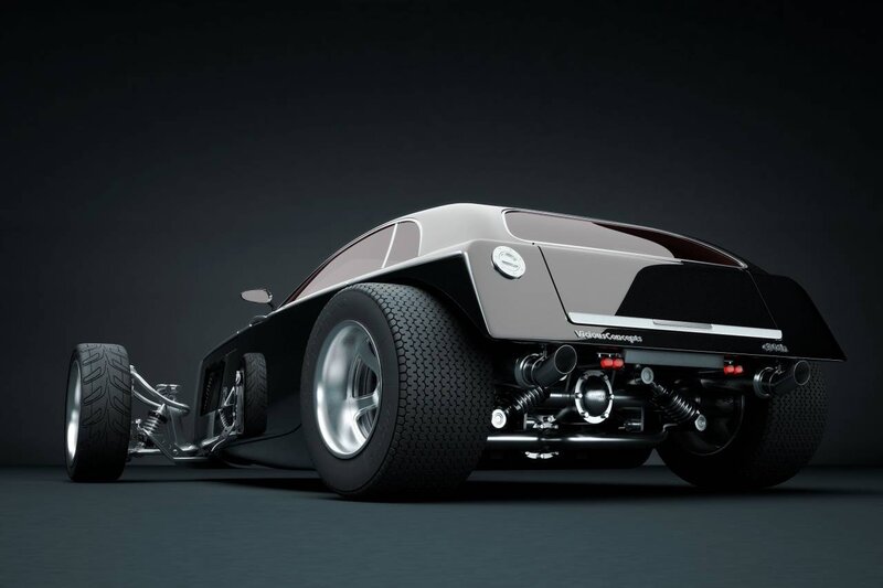 black and silver custom car